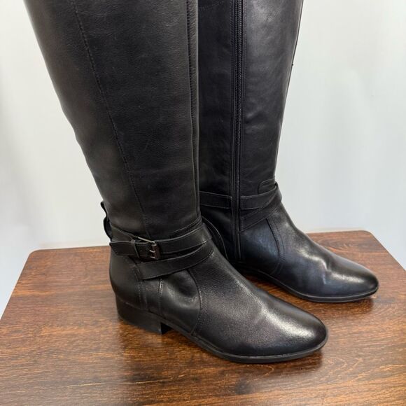 Naturalizer Rena black tall leather riding boot size 7M - Picture 8 of 16